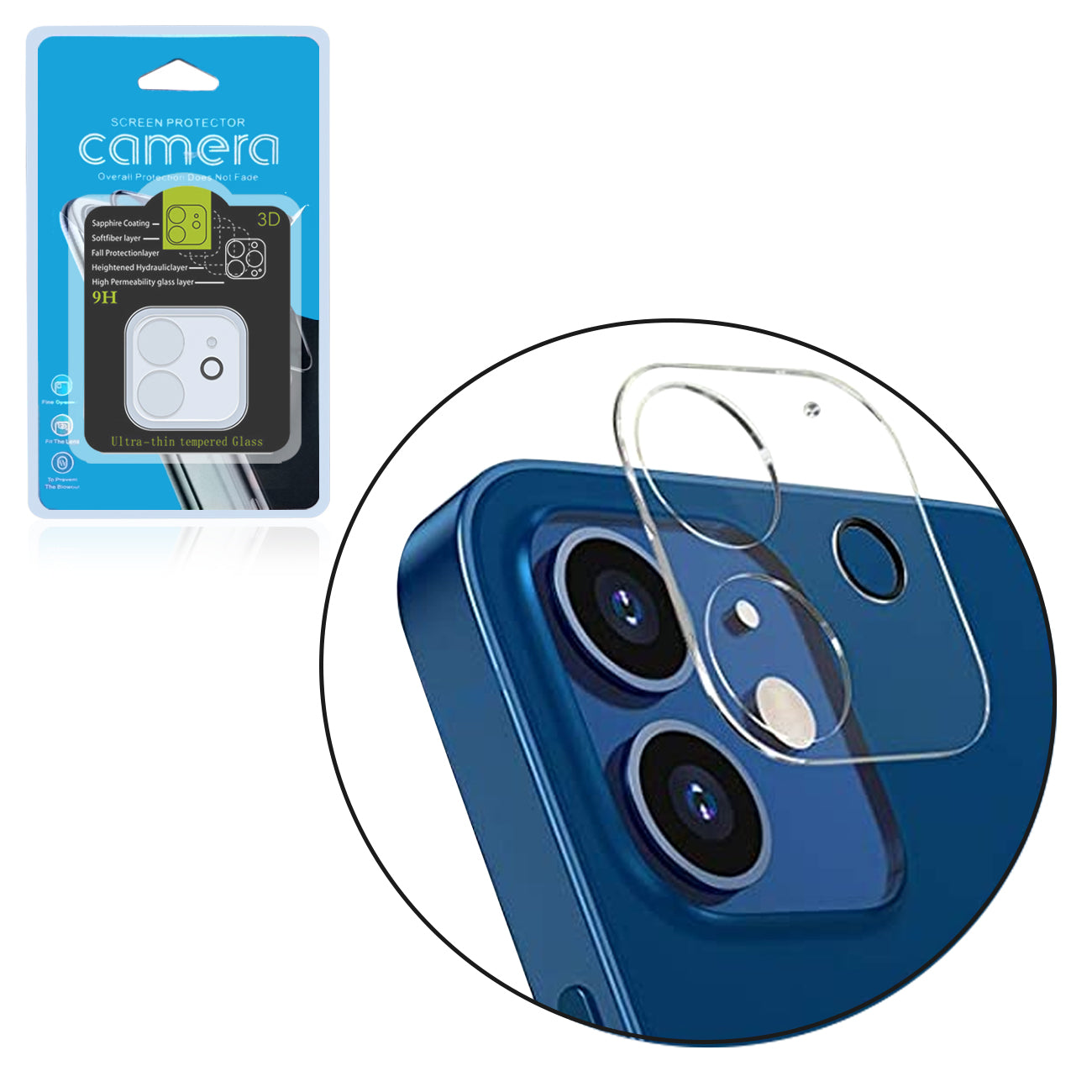 Reiko Clear Camera Protector for iPhone 12 Mini